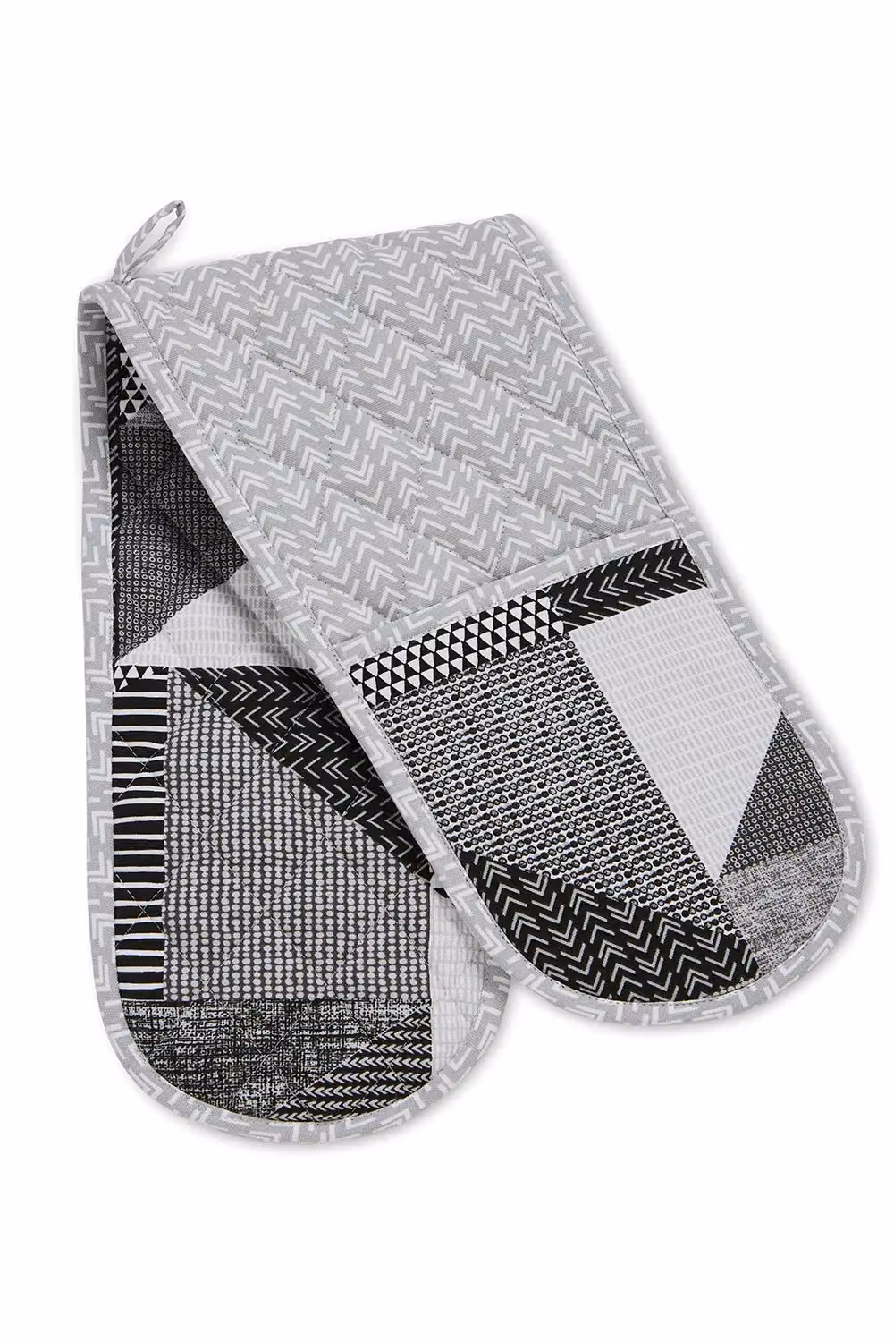 Catherine Lansfield Larsson Geo Cotton Oven Glove in Grey – 2