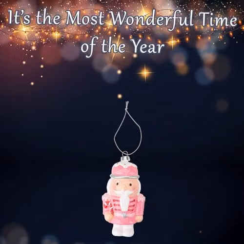 VFM e-Store Pink Nutcracker Soldier Christmas Tree Ornament, H 22 cm x W 7 cm x D 5 cm – 3