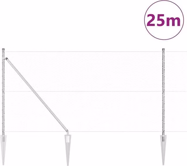 Berkfield Home Modern Fencing Set of 2, Galvanised Steel, Silver