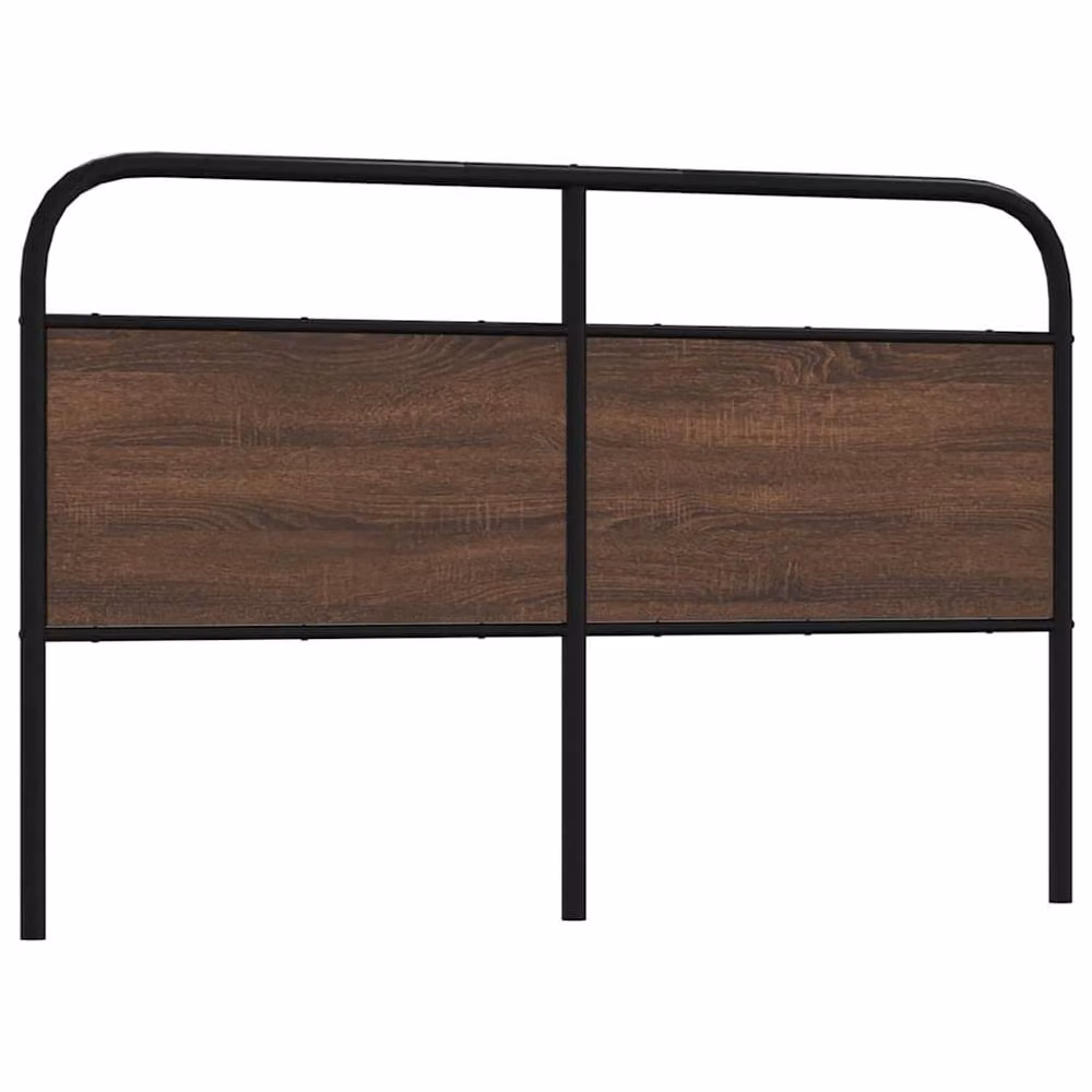 Berkfield Home Classic Headboard in Brown Oak with Steel and Engineered Wood, Width: 150 cm – 2