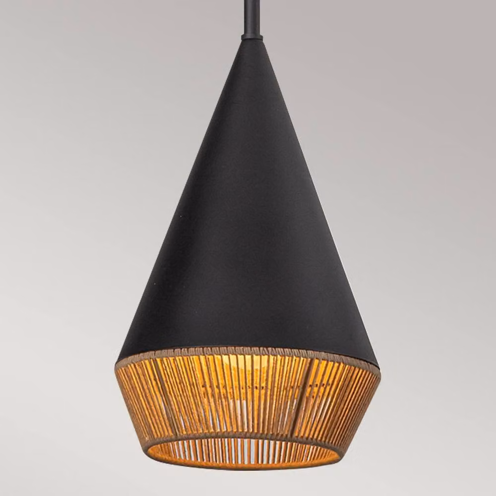 Netlighting Alora Mood Daphne Slim Pendant Light in Matt Black with E27 Socket – 2