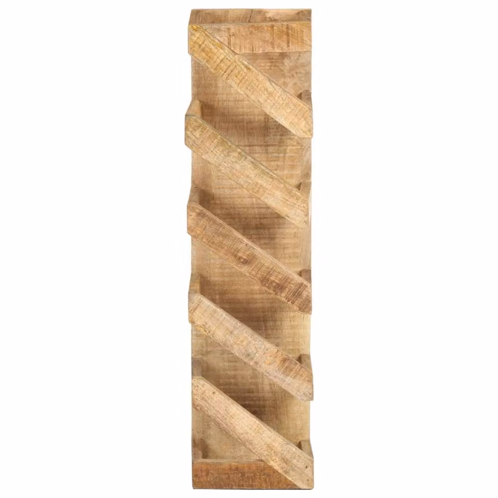 Berkfield Home Wall Mounted Rustic Mango Wood Wine Rack for 5 Bottles, Brown – 2