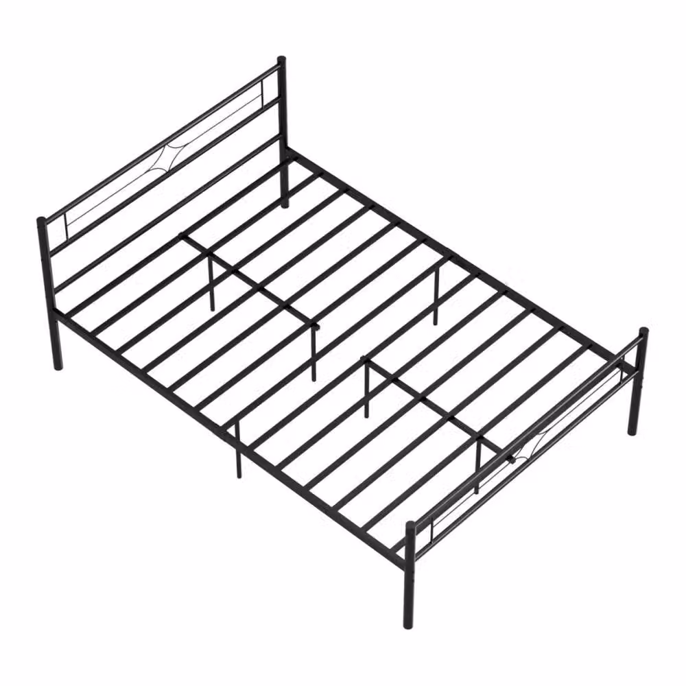 SPETLEK Metal Double Bed Frame in Black, W/D/H: 140 x 200 cm – 2