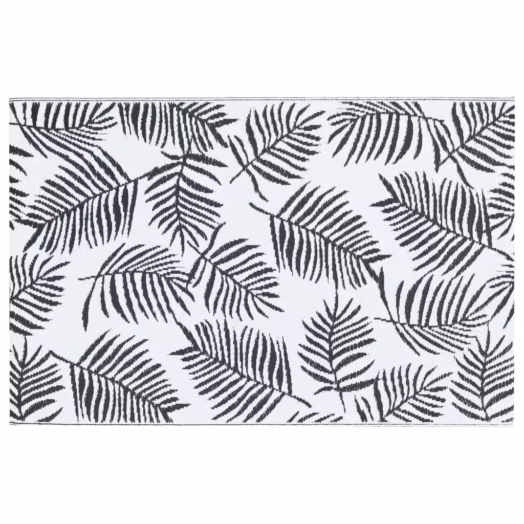 Berkfield Home Outdoor Carpet in White and Black, W: 190 cm, L: 290 cm – 3