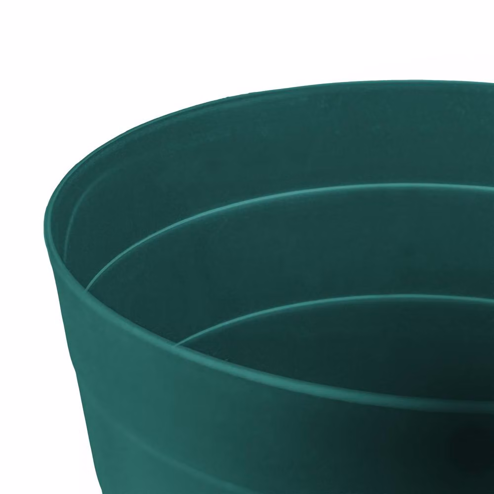JVL Set of 2 Round Plastic Waste Bins in Petrol, 6.6L each – 3