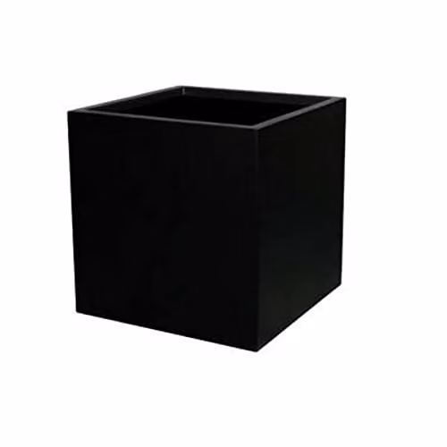 Primrose Fibreglass Cube Planter in Matte Black W/D/H: 60 x 60 x 60 cm – 4