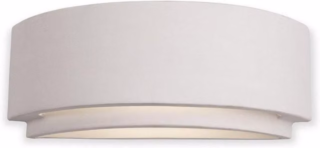 Netlighting Ceramic Cylinder Wall Light in White, 100W, E27, Upward Lighting