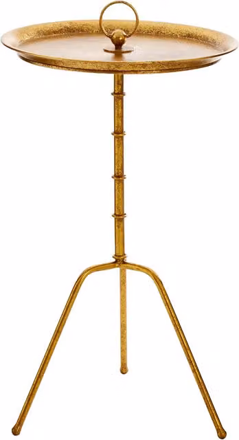 Interiors by Premier Orsina Gold Small Round Accent Table