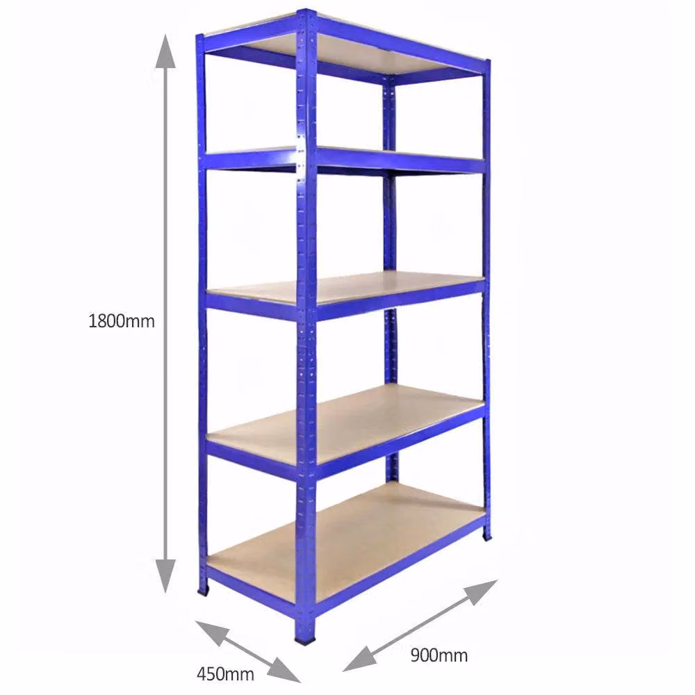 Monster Racking Steel Shelving Units, Blue, W: 90 cm, D: 45 cm, H: 180 cm – 4