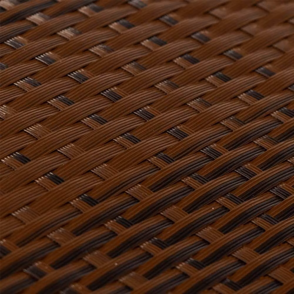 Berkfield Home Poly Rattan Balcony Screen in Brown and Black, W: 300 cm, H: 80 cm – 4