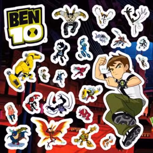 Rowan Ben 10 Multicolour Adhesive Wall Stickers Pack S2