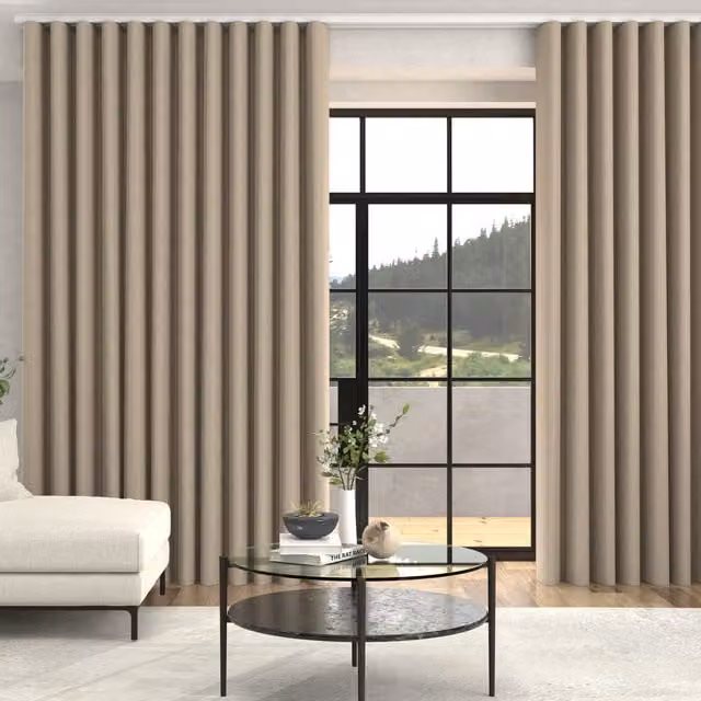 Terrys Jamie Jacquard Made To Measure Blackout Curtains in Mushroom Beige