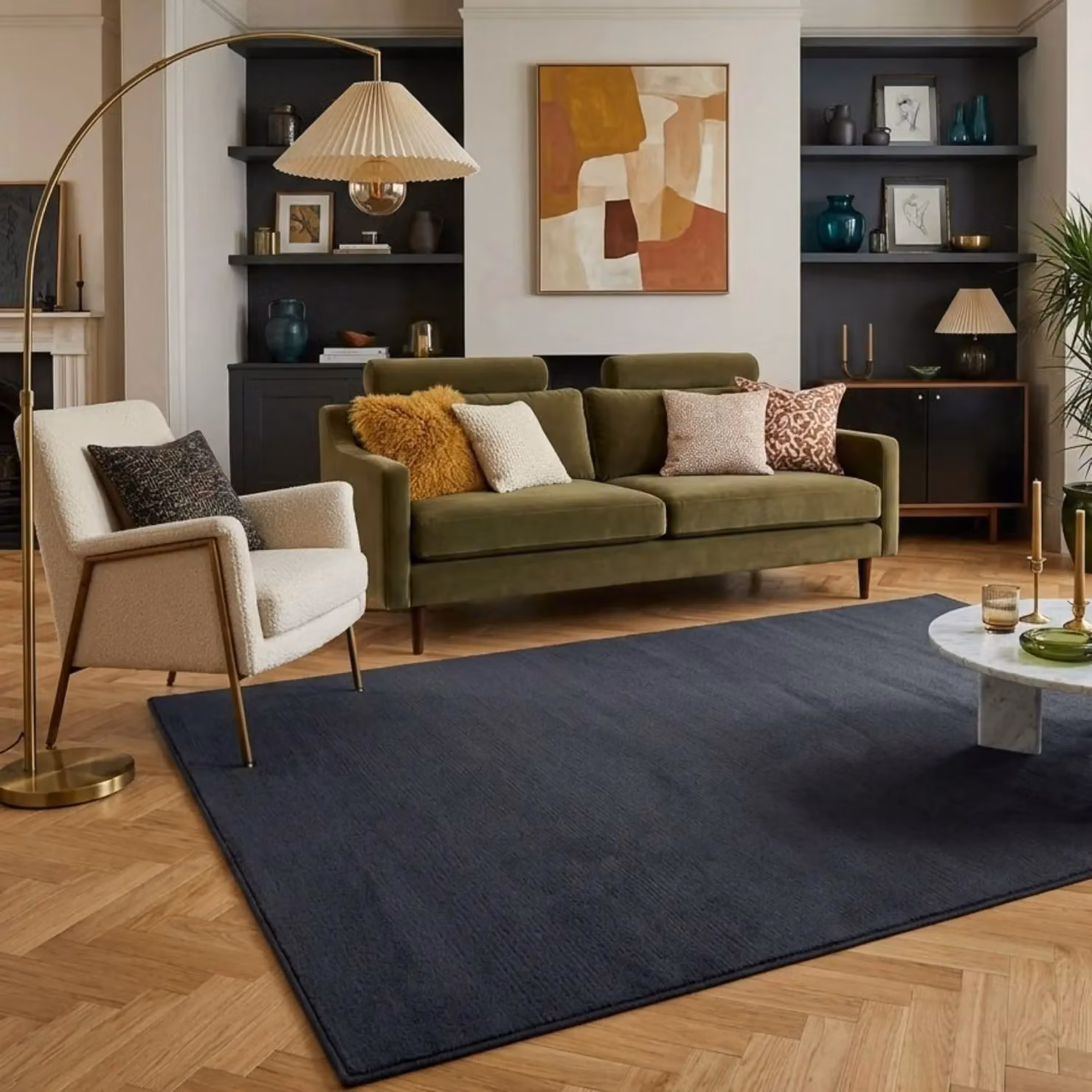 THE RUGS Maestro Collection Solid Design Rug in Grey, W: 80 cm, L: 150 cm – 4