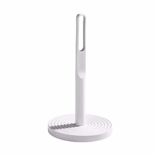 ReBorn Recycled Freestanding Kitchen Roll Holder in Stone, W/D/H: 16.0 x 30.0 x 7.62 cm