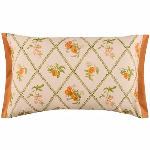 Voyage Maison Orange and Multicolour Graphic Outdoor Rectangular Cushion, W/D/H: 60 x 40 x 40 cm
