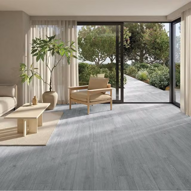 Livingandhome Grey Wood Effect Self Adhesive Plank Flooring
