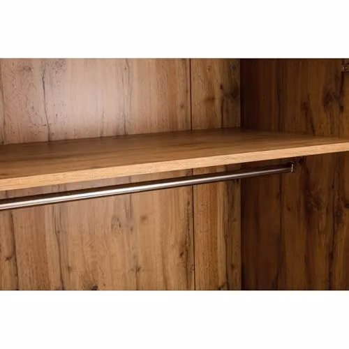 Julian Bowen Bali 2 Door 1 Drawer Wardrobe in Oak – 4