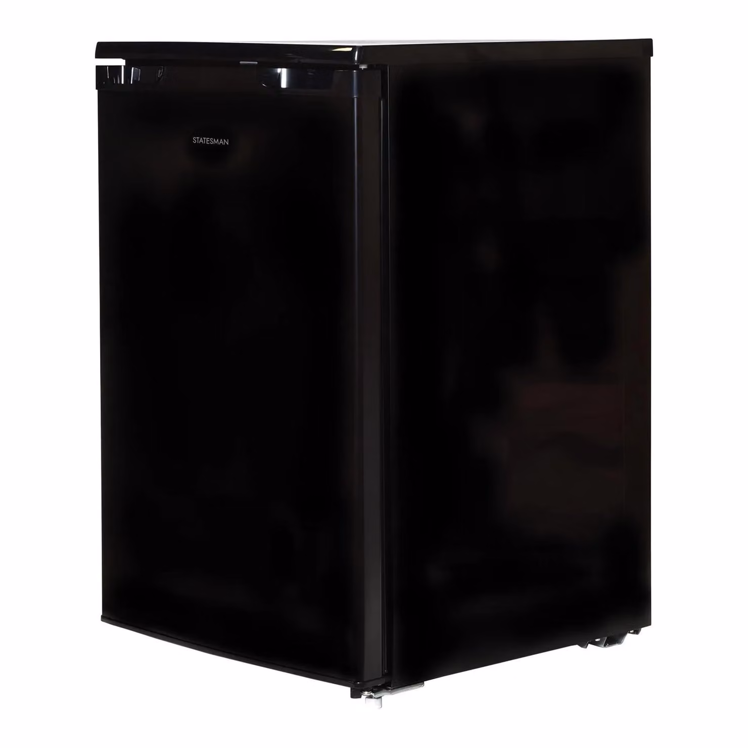 Statesman Black Upright Under Counter Freezer with Reversible Door, H 86.0 cm x W 55.3 cm x D 57.4 cm – 3