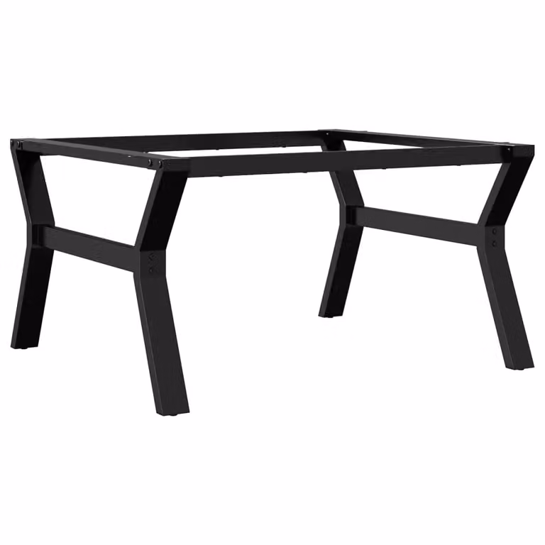 Berkfield Home Y-Frame Coffee Table Legs in Matt Black Steel, W: 80 cm, D: 70 cm, H: 43 cm