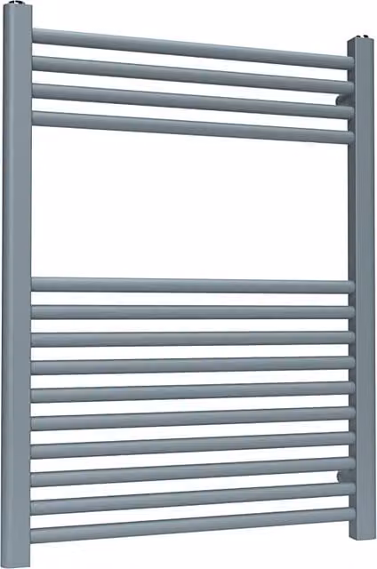 Lux Heat Coloured Wall Mounted Towel Radiator in Pebble Grey, W: 60 cm, H: 80 cm