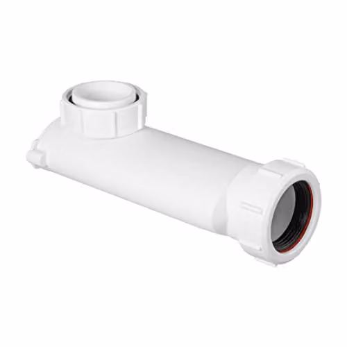 McAlpine 1-1/2 inch White Matt Space Saving Bath Waste Trap with Self Closing Check Valve WV-1