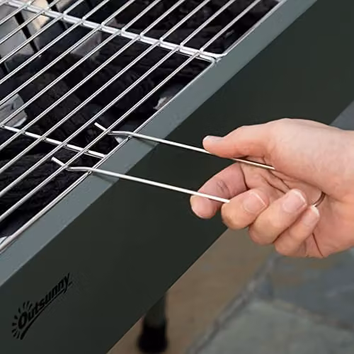 Outsunny Portable Charcoal Barbecue Grill in Green – 7