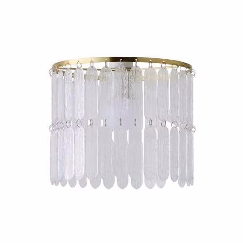 ValueLights Aldgate Textured Acrylic Ceiling Lamp Shade in Gold/Brass – 2