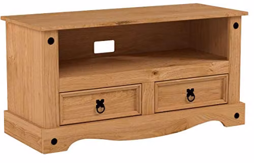 Vida Designs Rustic Brown Pine and Metal TV Cabinet – 4