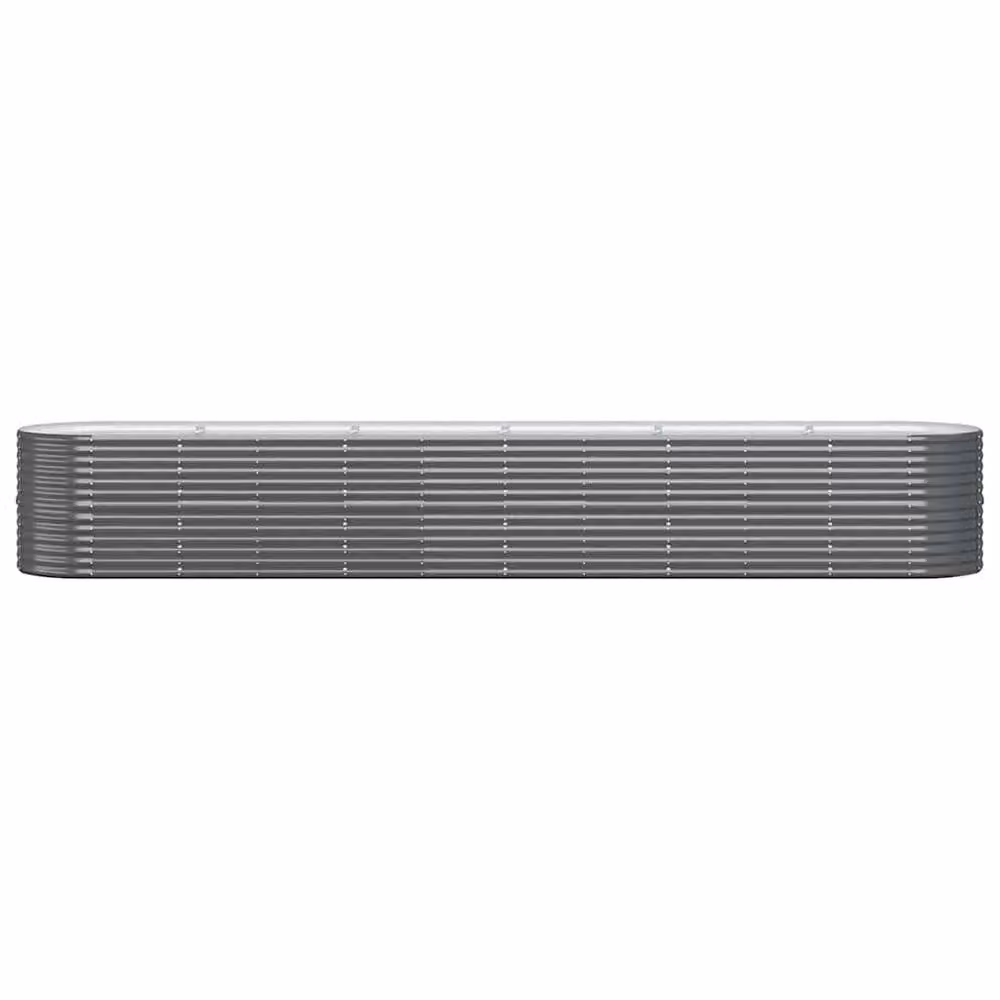 Berkfield Home Garden Powder-coated Steel Raised Bed in Anthracite Grey, W/D/H: 440 x 80 x 68 cm – 3