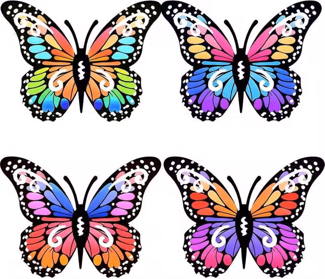 Quipulse Style 2 Multicolour Acrylic Butterfly-Shaped Hanging Ornament – 1