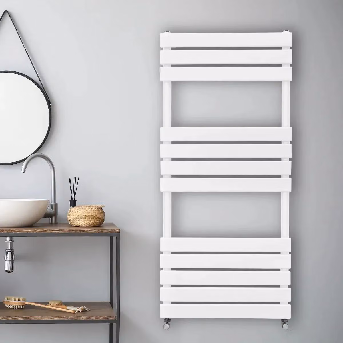 Monstershop Flat Panel Steel Towel Radiator, White, W/H: 50 x 120 cm – 2