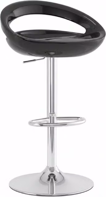 netfurniture Saso Retro Moon Black Swivel Kitchen Stool
