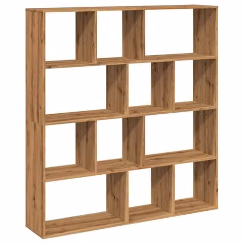 vidaXL Artisan Oak Book Cabinet in Brown, W: 132 cm, D: 29 cm, H: 141.5 cm – 1