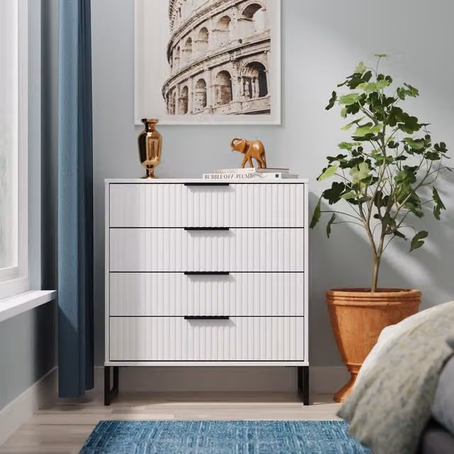 2 U Menai 4 Drawer Chest in White