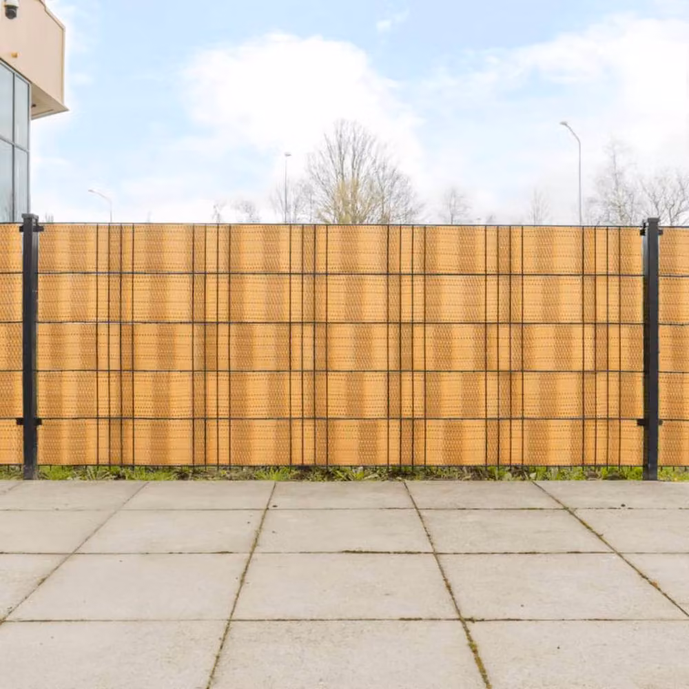 Berkfield Home Decorative Balcony Screens, 10 Pack, Light Brown Poly Rattan, H: 255 cm x W: 19 cm – 2