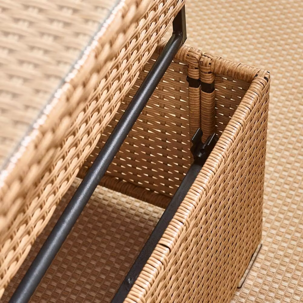 FurnitureboxUK Orlando Beige Rattan Rising Garden Coffee Dining Table – 2