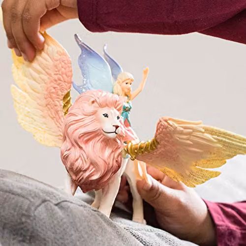 Schleich bayala Fairy in Flight on Winged Lion Pink and Multicolour Fantasy Animal Figure – 2
