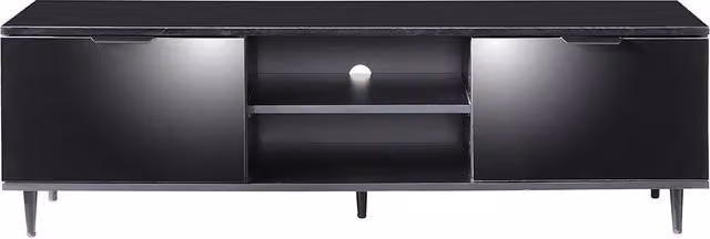 MMT Furniture Designs Glossy Black Living Room Unit W/D/H: 140 x 39 x 50 cm