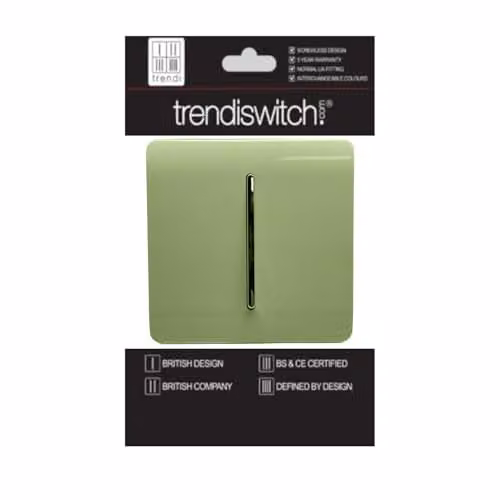 Trendi Switch 10 Amp Triple Pole Fan Isolator Switch with Chrome Rocker in Green – 2