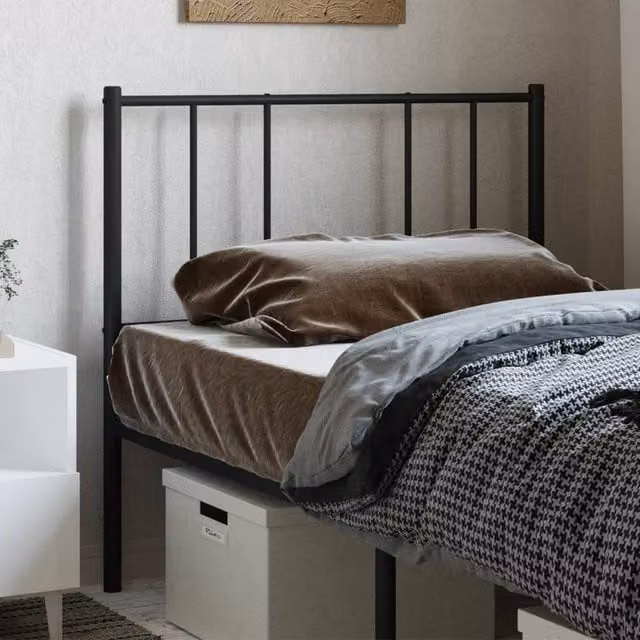 Berkfield Home Metal Headboard in Black, Width: 107 cm – 1