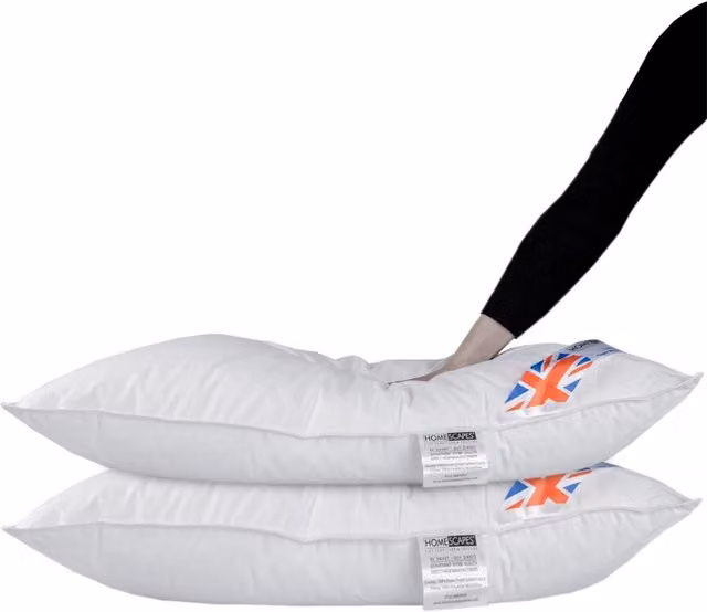 Homescapes Luxury Hotel Quality Super Microfibre Pillow Pair in White