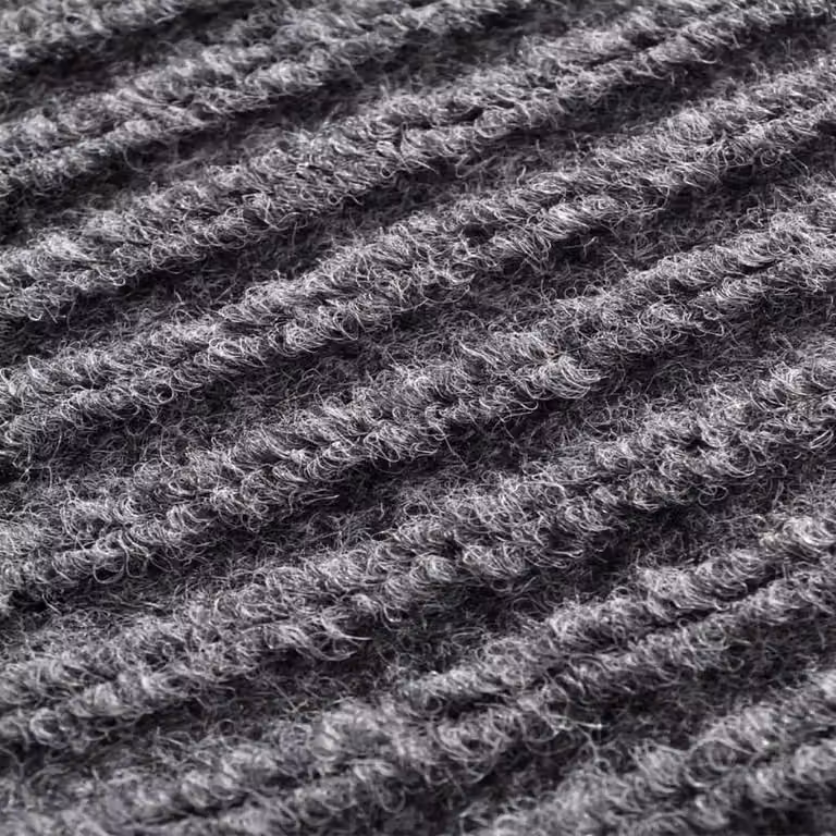 Berkfield Home Grey PVC and Polyester Door Mats, 2 Pack, W: 90 cm, D: 60 cm