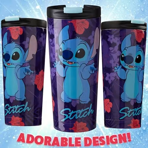 Get Trend Disney Stitch Insulated Stainless Steel Travel Mug, 425 ml, Multicolour – 5