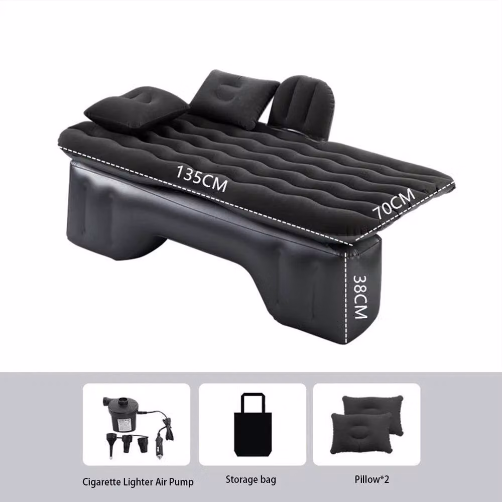 VOGREX Inflatable Car Rear Seat Mattress Bed in Black for Camping – 2