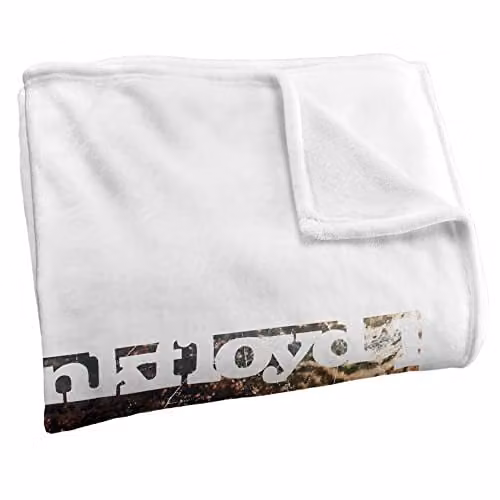 LOGOVISION Pink Floyd Saucerful of Secrets Super Soft Microfibre Throw Blanket, White, W/D/H: 152 x 127 cm – 2