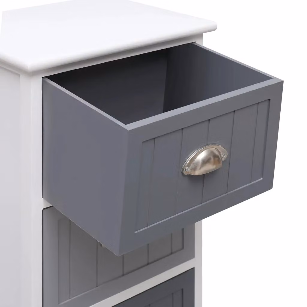 Berkfield Home Side Cabinet in White Paulownia Wood W/D/H: 35 x 30 x 90 cm – 2