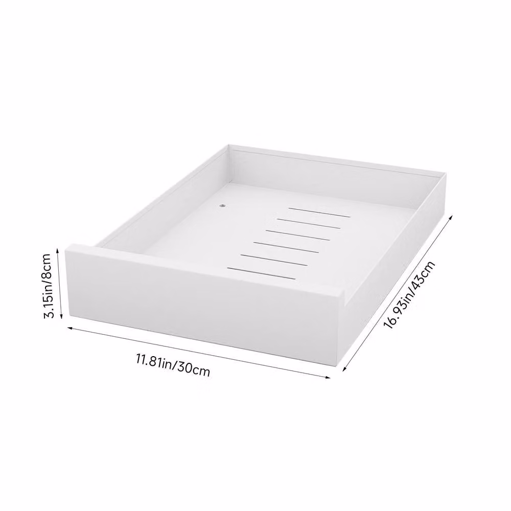 Living and Home Metal Pull-Out Kitchen Cabinet Spice Rack and Drawer Organiser in White – 2