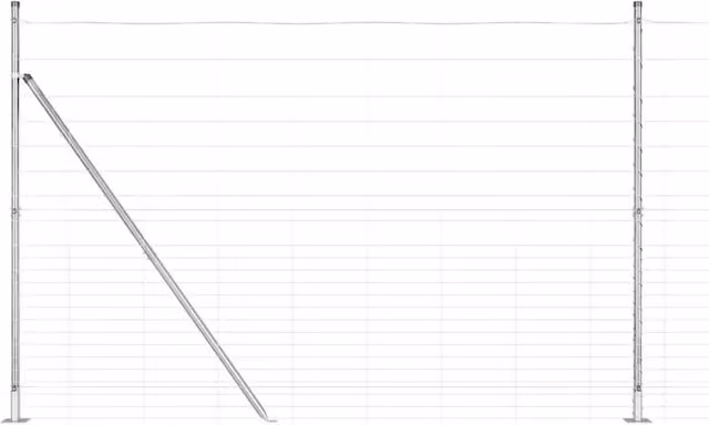 Berkfield Home Field Fence Galvanised Steel in Silver, H: 160 cm, W: 25 m – 1