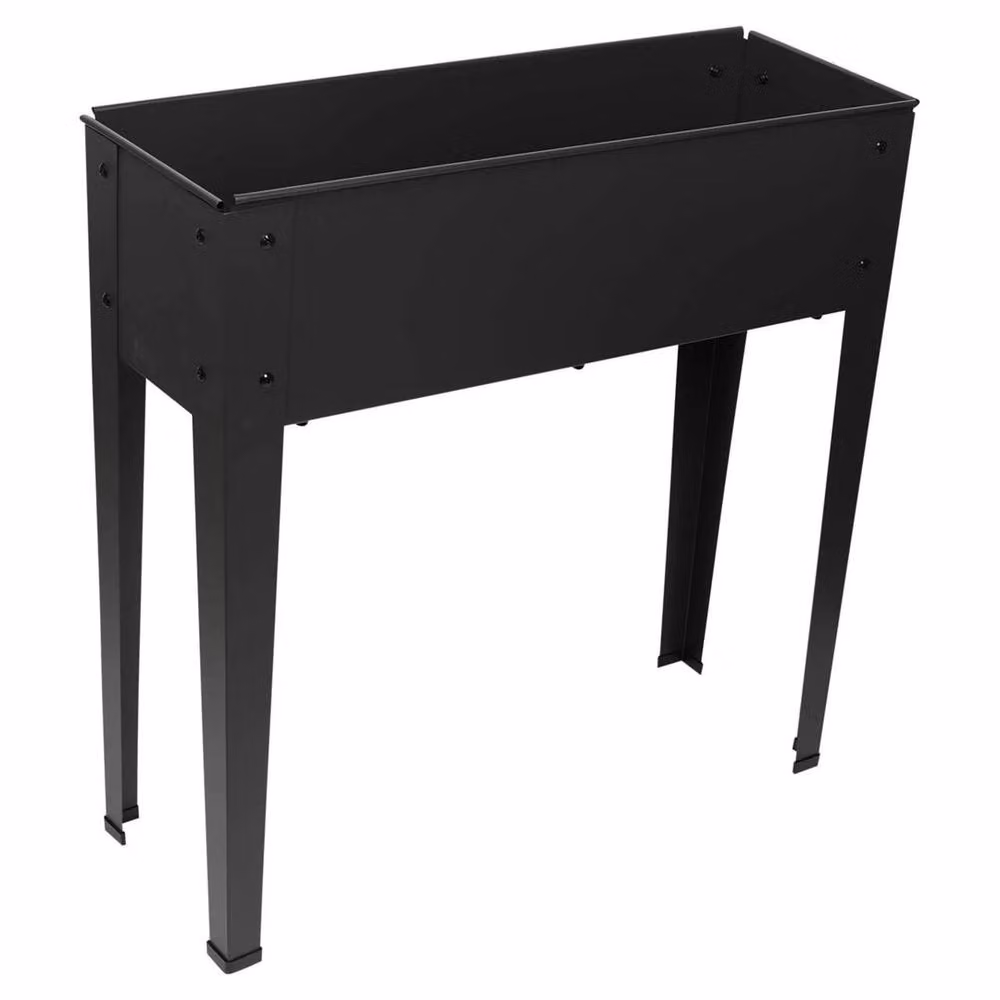 Havendro Metal Raised Planter Box Trough Stand in Black or Anthracite, Width: 75 cm – 3