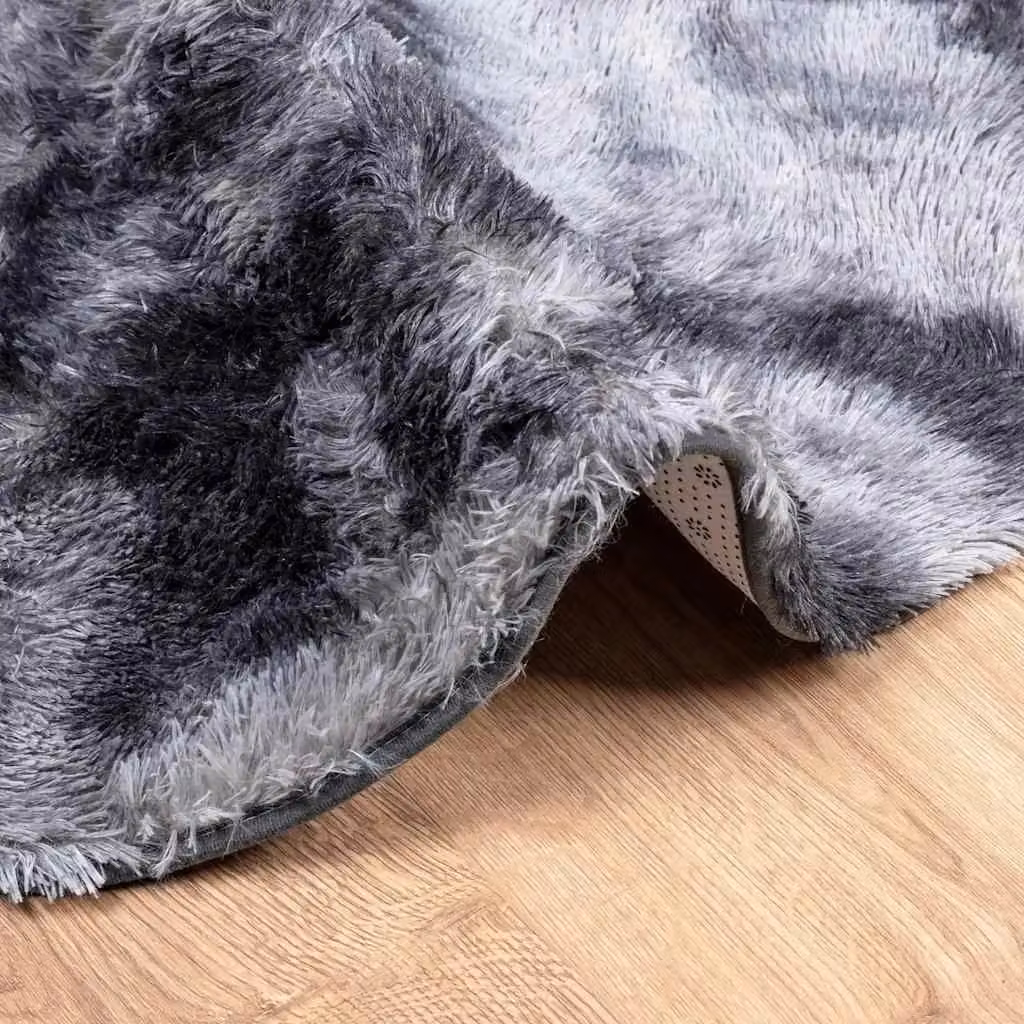 Berkfield Home NAVARRA Shaggy High Pile Rug, Dark Grey, W/D/H: 200 x 200 x 1 cm – 4